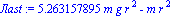 Jlast := 5.263157895*m*g*r^2-m*r^2